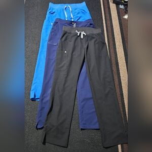 Figs Women's Pants in Black, Blue, and Navy (Medium Tall)